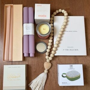 Jilly Box Jillian Harris Anthropologie Lot Candles LSTN Speaker Journal Design
